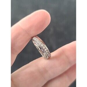 925 Sterling Silver CZ Ring Size US 7.25 Vintage